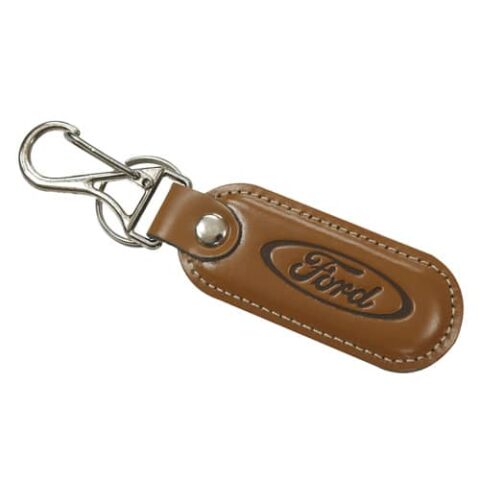 chaveiro ford couro marrom