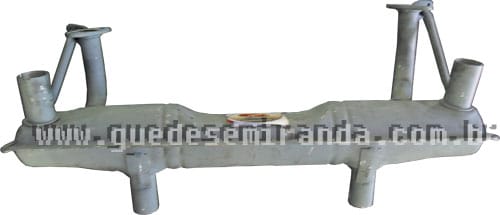 Escapamento de Fusca 1300 / 1500/ Kombi 1983/1996 - Com ar - modelo quadrado (vw0109t)