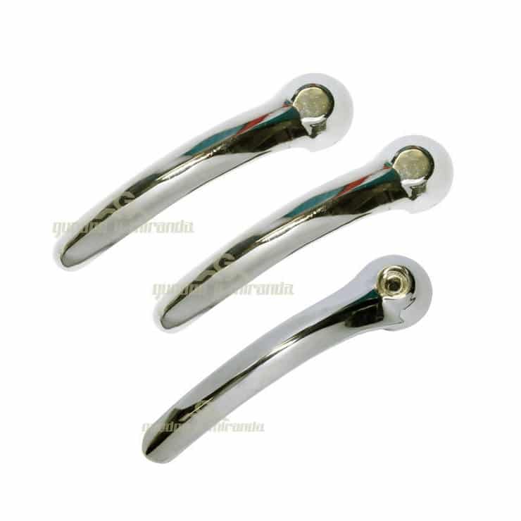 Maçaneta Interna Kombi até 1975 - Kit com  3 Cromado Metal