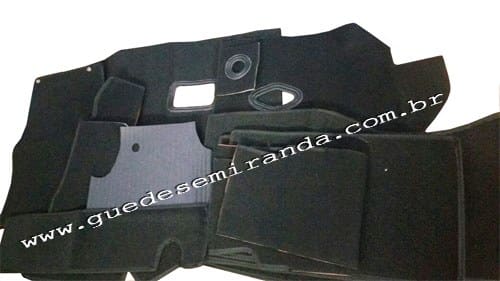 Forração Assoalho Carpete PRETO Fusca - Tipo Original