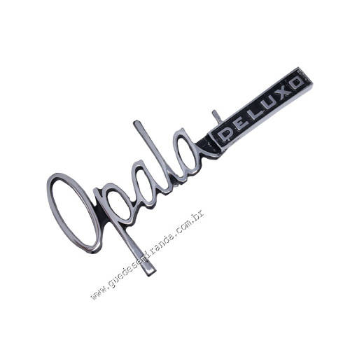 Emblema Opala De Luxo Paralama Traseiro - Manuscrito com Plaquinha