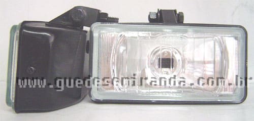 Farol de Milha Preto Retangular Cristal Liso 668 - PAR