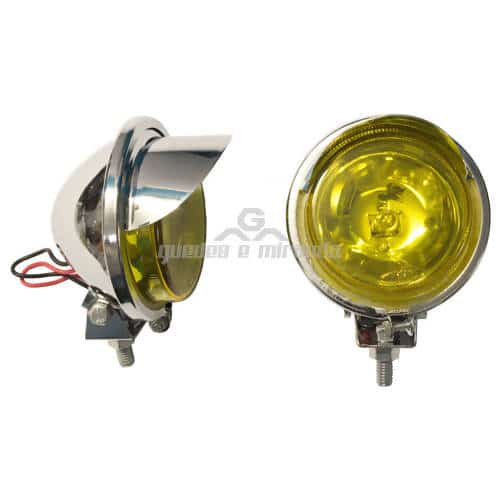 Farol de Milha Cromado Amarelo Pestana 0852 - PAR