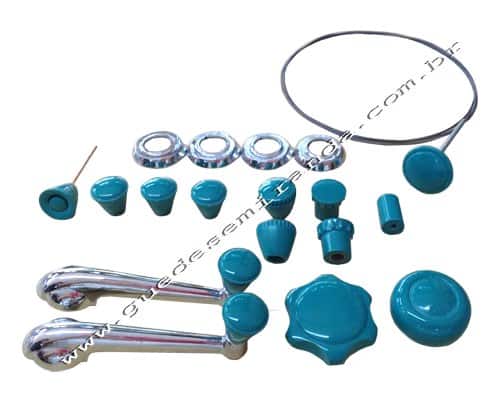 Botão Verde Fusca 1964 / 1974 - KIT COMPLETO