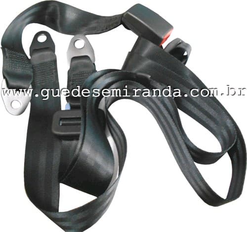 Cinto de Segurança 3 Pontas Com Fecho - PRETO