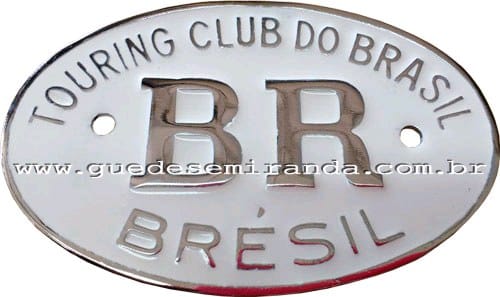 Emblema BR Touring Branco Fusca - RESINADO