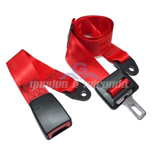 Cinto de Segurança 2 Pontas Com Fecho - VERMELHO