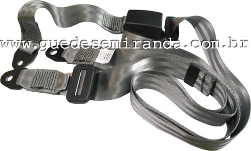 Cinto de Segurança 3 Pontas Com Fecho - CINZA