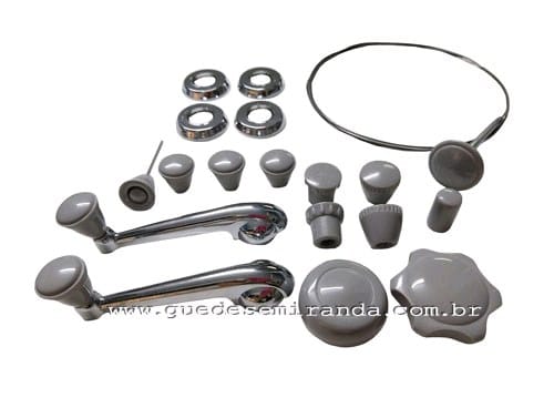 Botão CINZA Fusca até 1963 - KIT COMPLETO