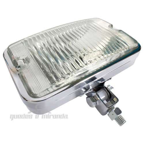 Farol de Milha Cromado Lente Raiado Cristal 708 - Réplica Serra II - PAR