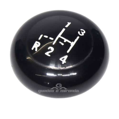 Bola Manopla de Câmbio Fusca 1965 / 1996 - Estilo Antigo Com Marchas - PRETO