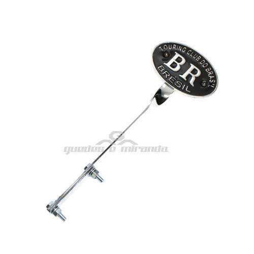 Emblema BR Touring PRETO Com Suporte de Fixação - FUSCA