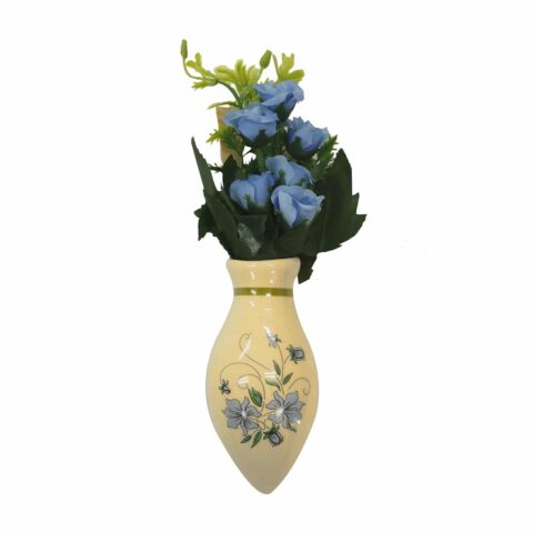 vaso flor azul