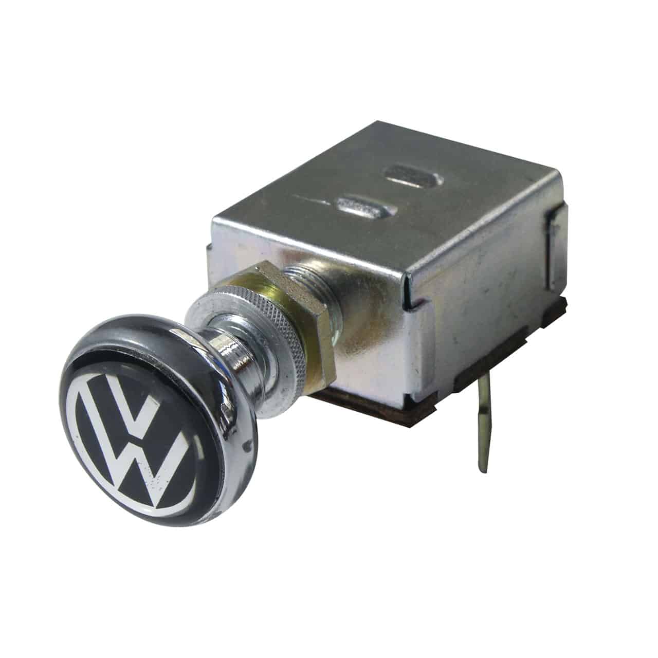 Chave Auxiliar de Farol de Milha - Botão Cromado c/ logo VW