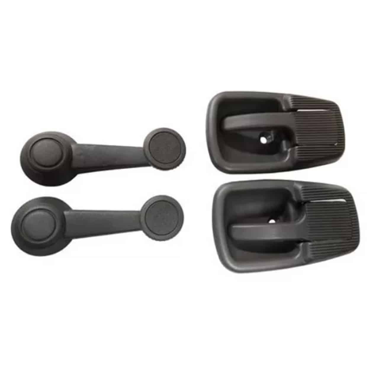 Maçanetas de Porta e Vidro Fusca 1978 / 1996 Itamar Cinza KIT