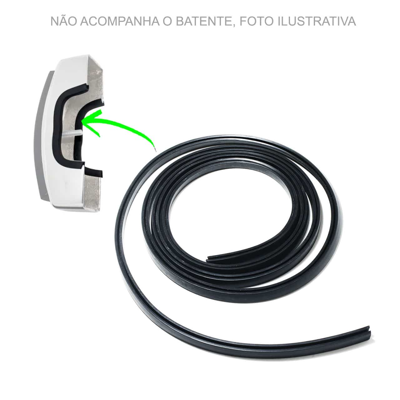 Borracha filete formato U - Por metro