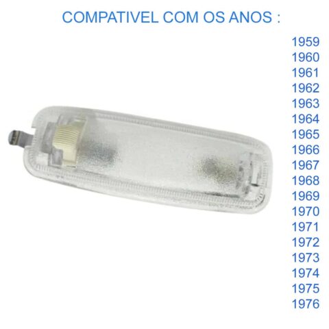 lanterna teto botao branco fusca