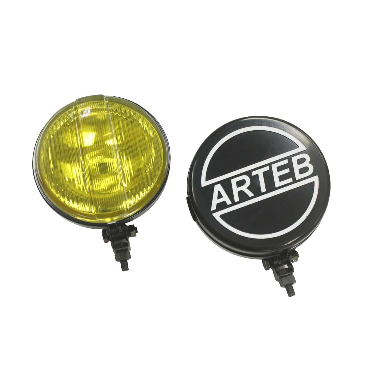 Farol de Milha Preto Amarelo 661 com capa Arteb Preta - PAR