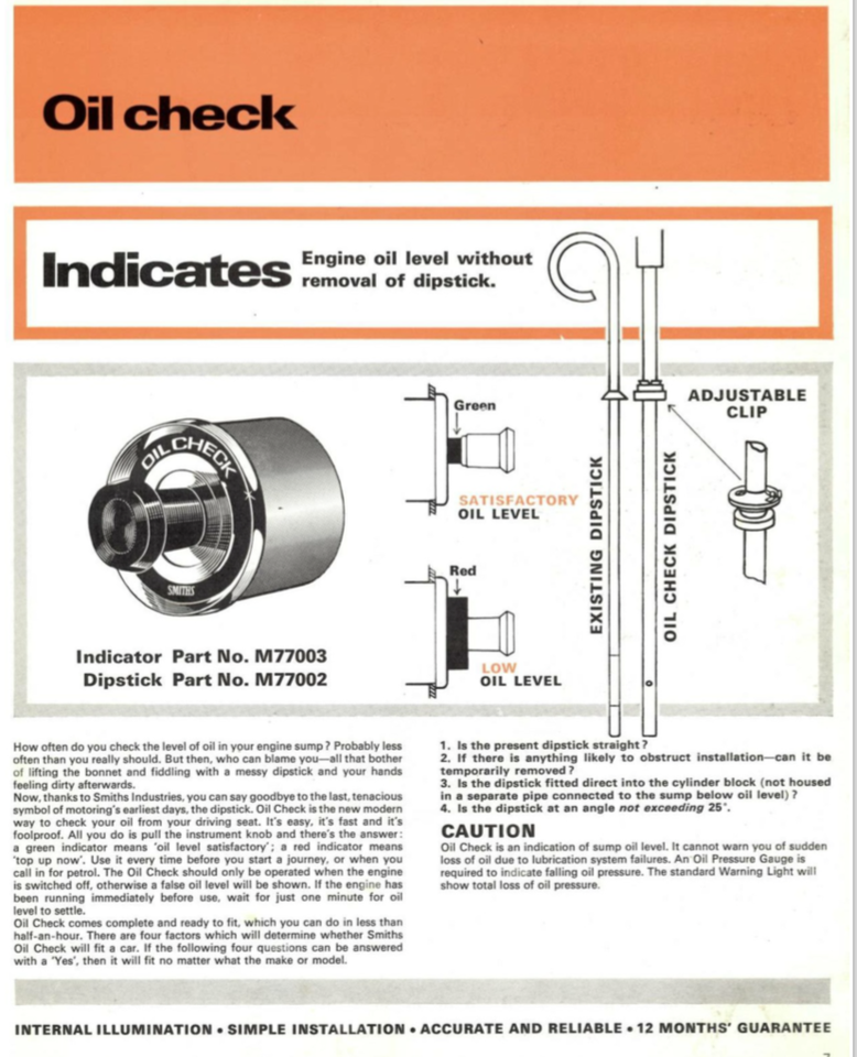 MEDIDOR DE OLEO 50301 SMITHS
