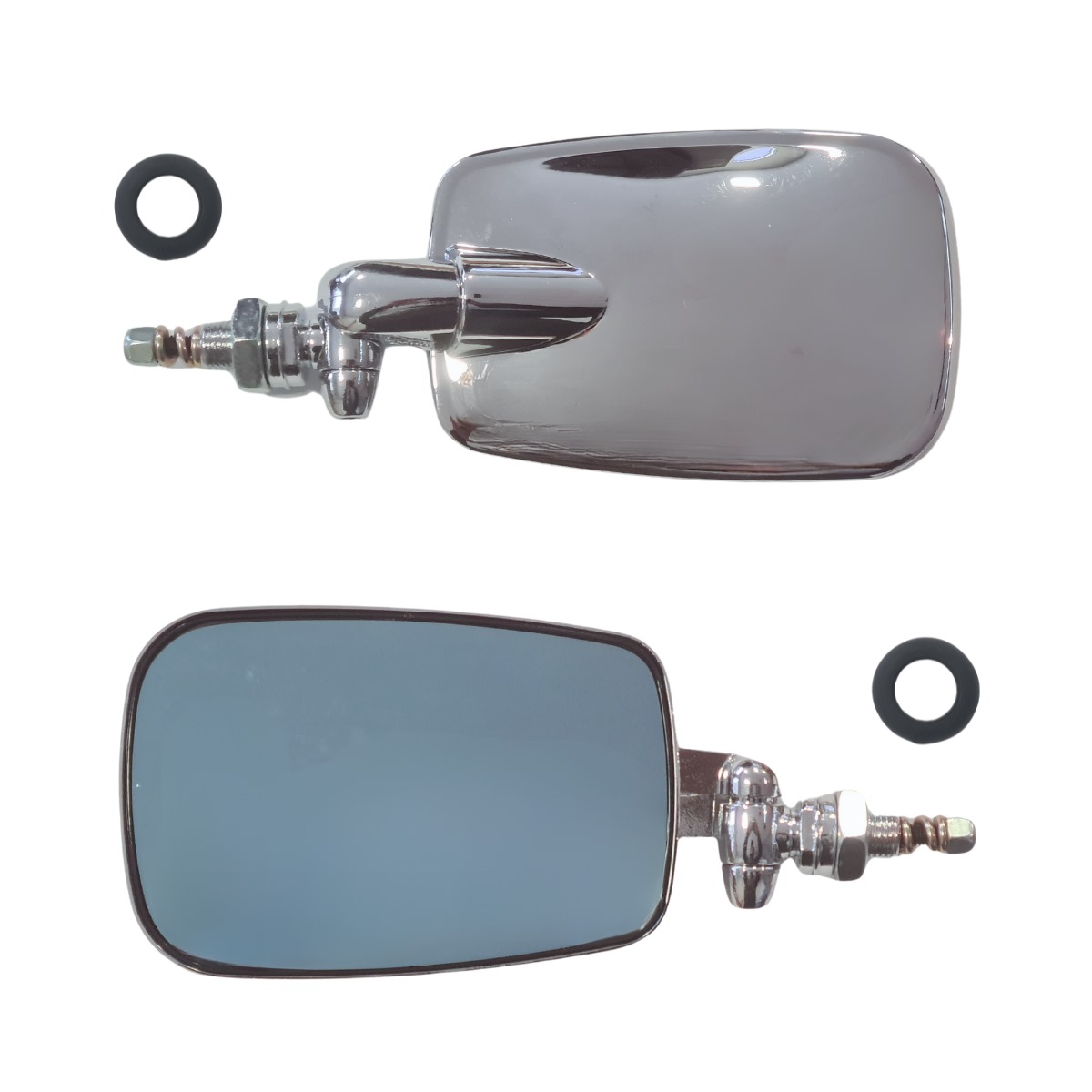 Retrovisor Externo Fusca Mexicano - Lente Convexa Azul - Braço Raquete