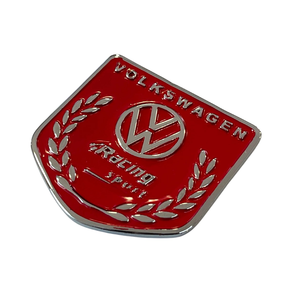 EMBLEMA BOTÃO BANDEIRA VOLKSWAGEN RACING VERMELHO (2)