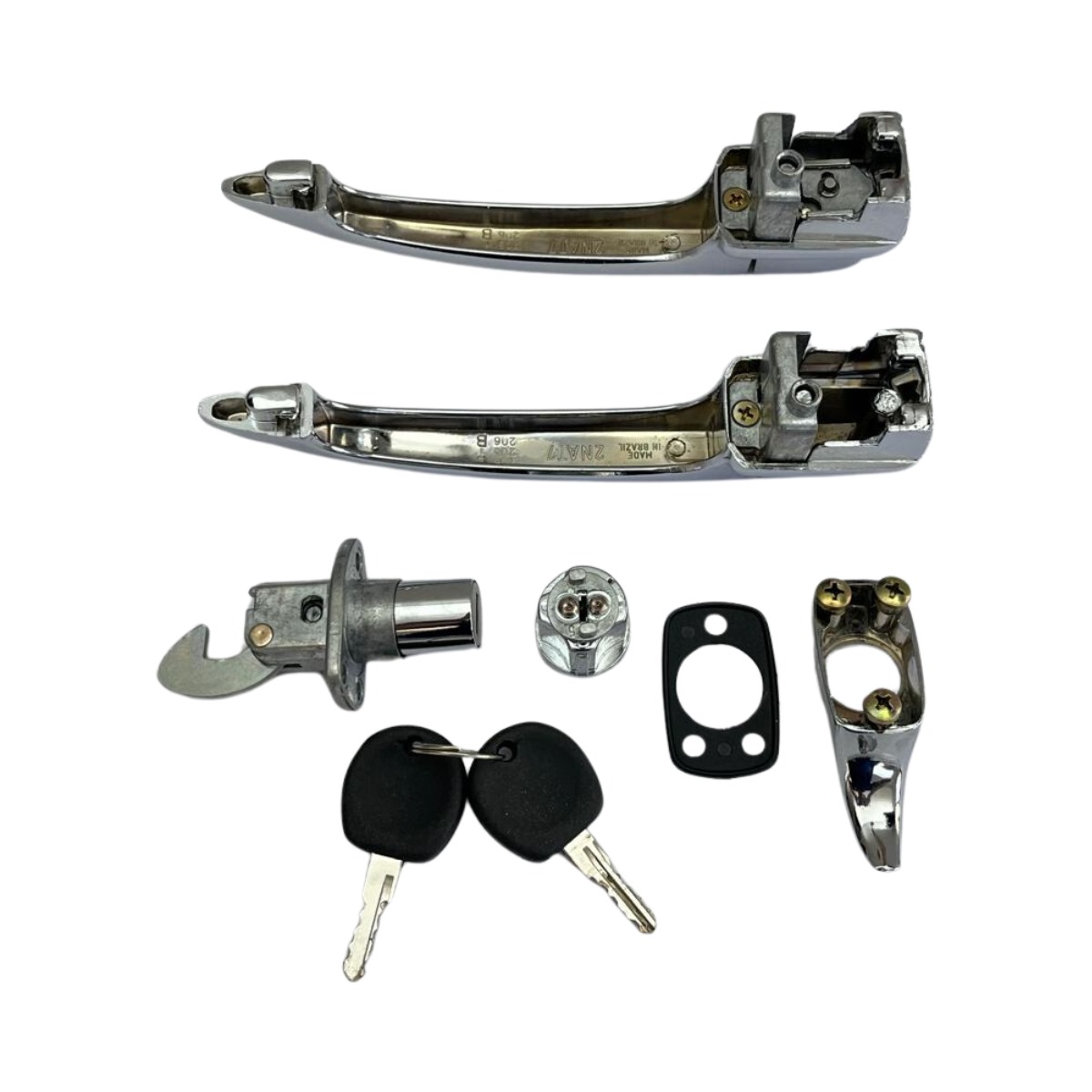 KIT MAÇANETA EXTERNA CROMADA FUSCA ATÉ 1977