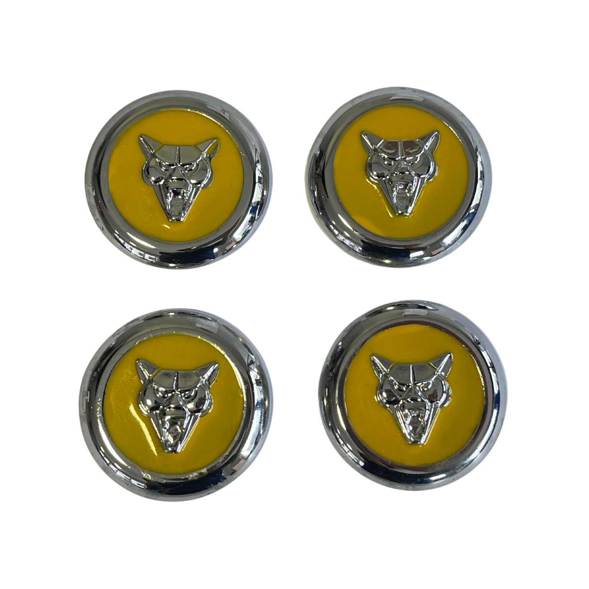 Calota Para Roda de Puma – CROMADA COM DETALHE AMARELO – JOGO