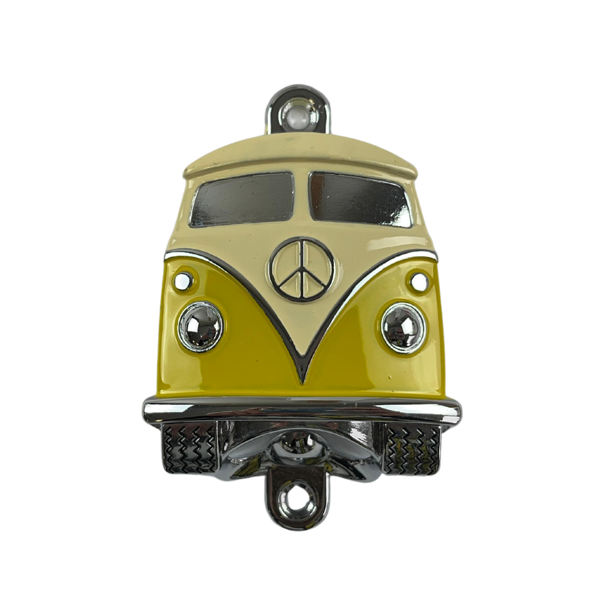 Abridor de Garrafa Parede Kombi Bege e  Amarelo