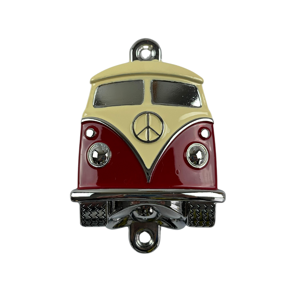 Abridor de Garrafa Parede Kombi Bege e Vermelho