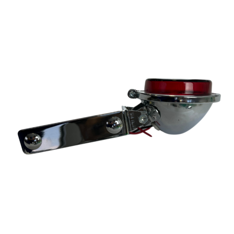 FAROL NEBLINA CROMADO VERMELHO REDONDO COM SUPORTE 71 CROMADO