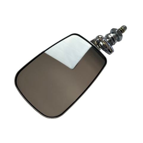 RETROVISOR EXTERNO FUSCA MEXICANO CROMADO BRAÇO CURTO CONVEXO PRATA