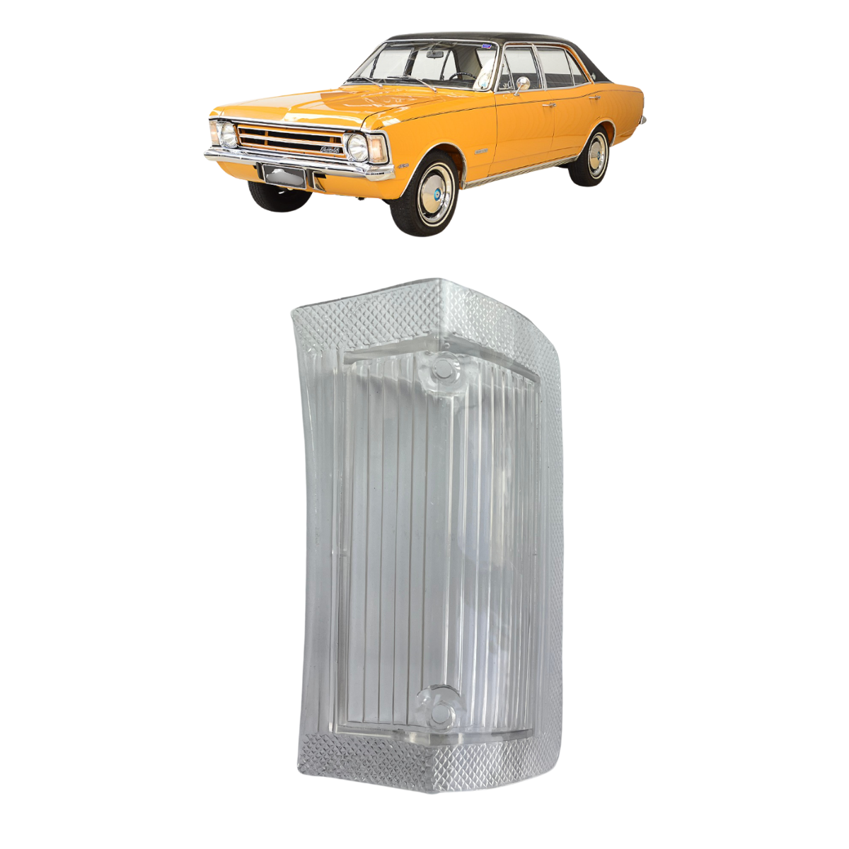 Lente da Lanterna Dianteira do Opala 1971 a 1974 - CRISTAL