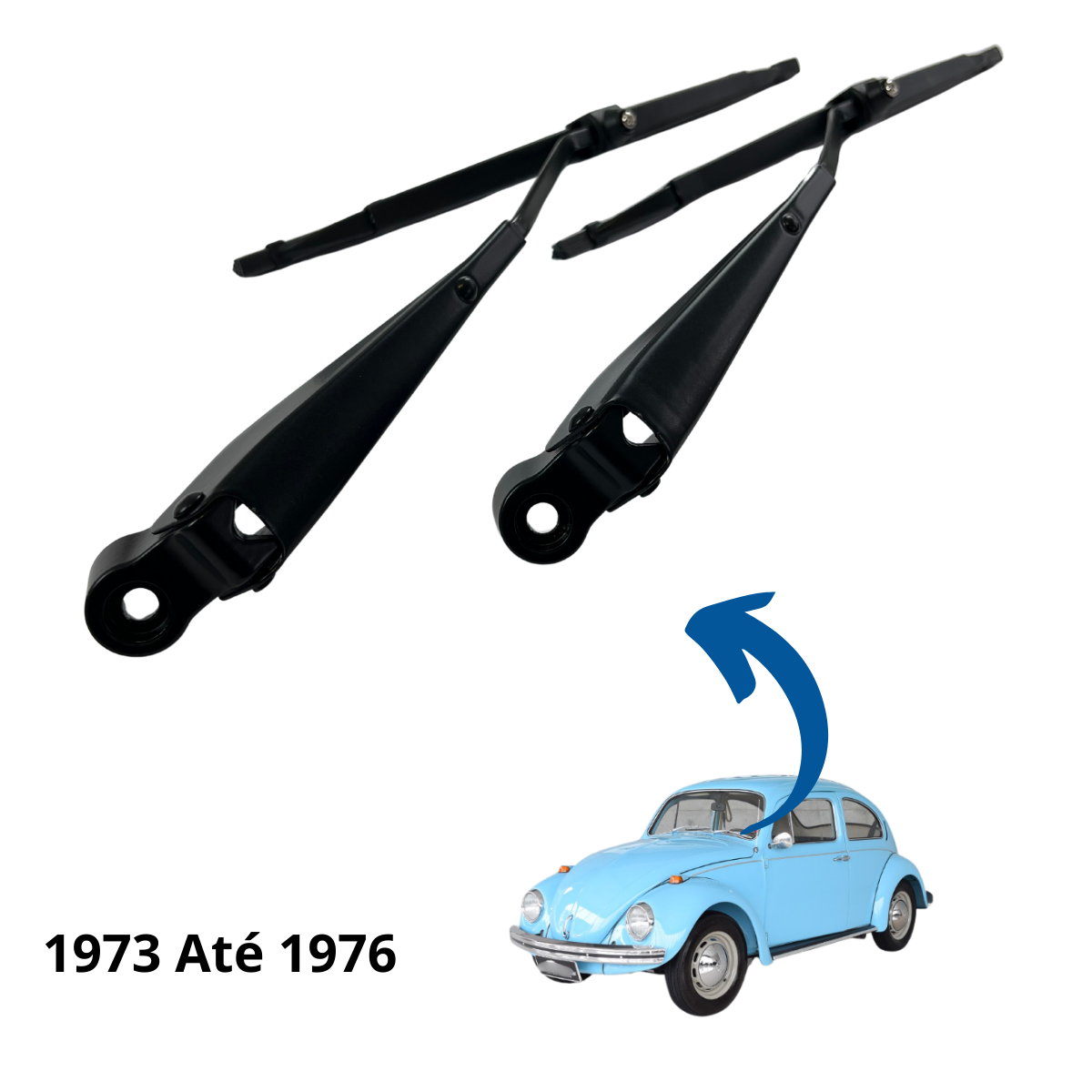 Limpador Parabrisa Fusca 1973 até 1976 - PRETO