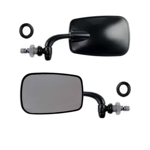 Retrovisor Externo Fusca Mexicano – PRETO – Lente Prata Convexo