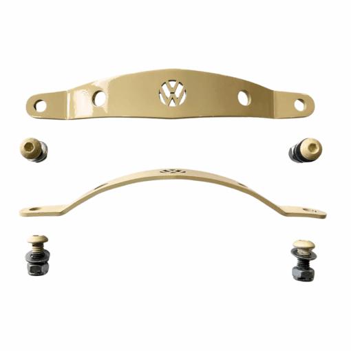 PUXADOR PORTA METAL BEGE MARFIM COM LOGO