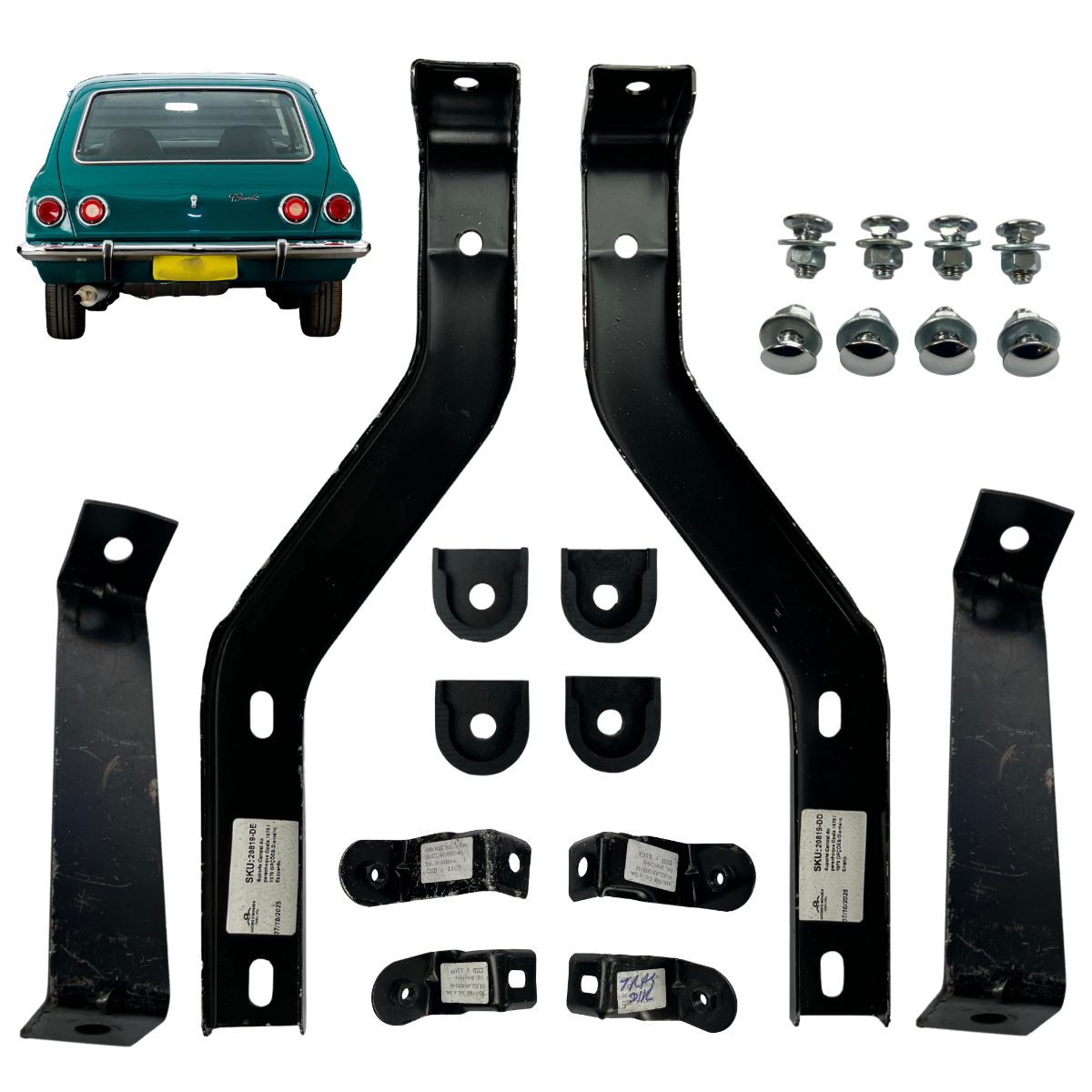 Suporte Parachoque Caravan 1975 / 1979 – KIT COMPLETO 20 Peças