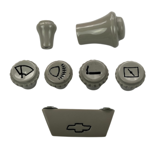 KIT BOTÃO PAINEL C10 CINZA 7 PEÇAS (3)