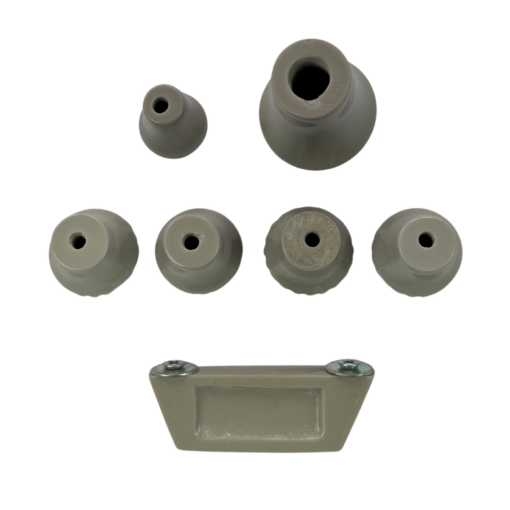 KIT BOTÃO PAINEL C10 CINZA 7 PEÇAS (5)