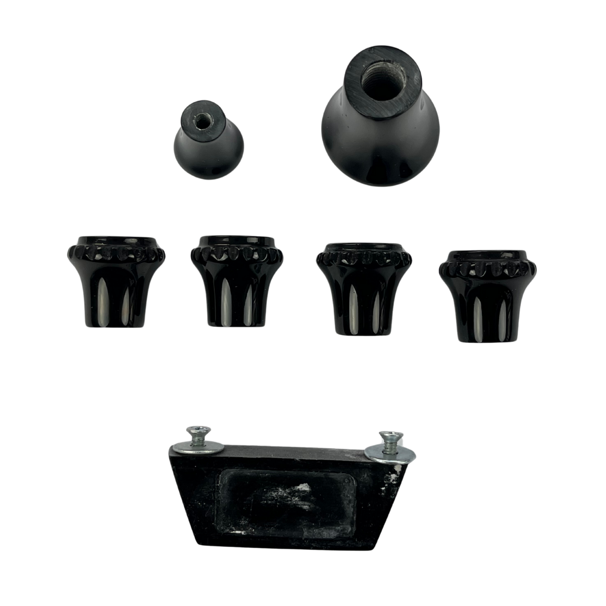 KIT BOTÃO PAINEL C10 PRETO 7 PEÇAS (6)