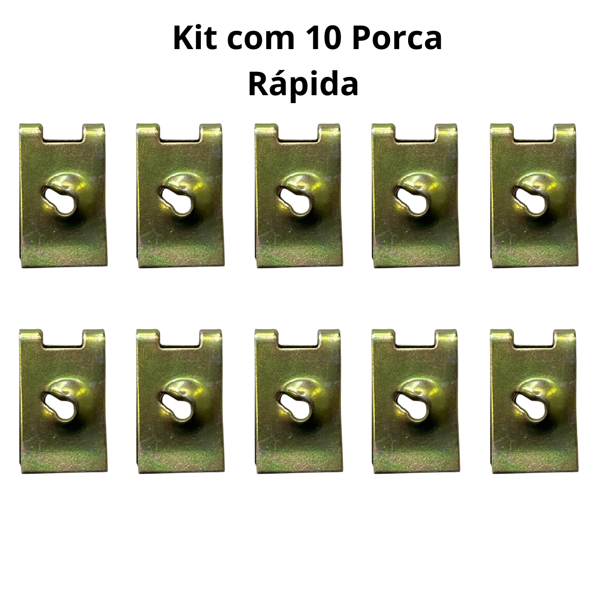 Chapinha Porca Rápida Presilha do Paralama Universal - KIT COM 10