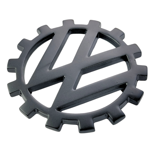 EMBLEMA LOGO VW CAPO FUSCA KDF GERMAN LOOK PRETO 12769P