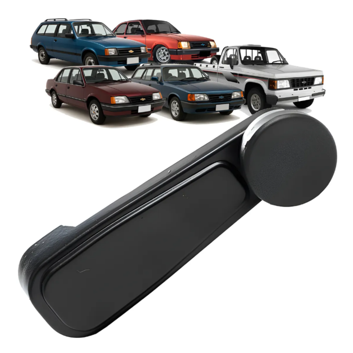 MANIVELA LINHA GM MONZA OPALA CHEVETTE METAL PRETA (7)