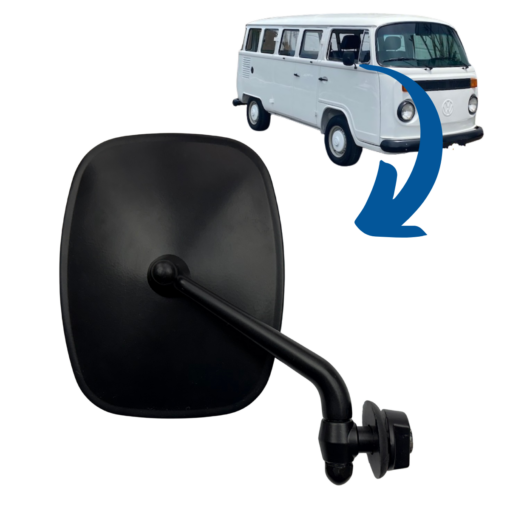 RETROVISOR KOMBI CLIPPER METAL PRETO LADO DIREITO (8)