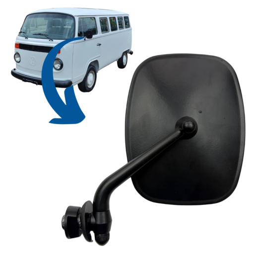RETROVISOR KOMBI CLIPPER METAL PRETO LADO ESQUERDO (9)